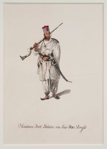 Sindisk fodsoldat i sin krigskjole, 1815